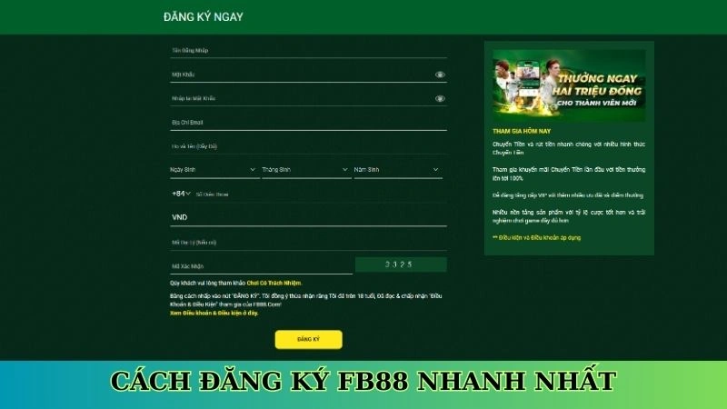 Cách đăng ký Fb88 nhanh nhất