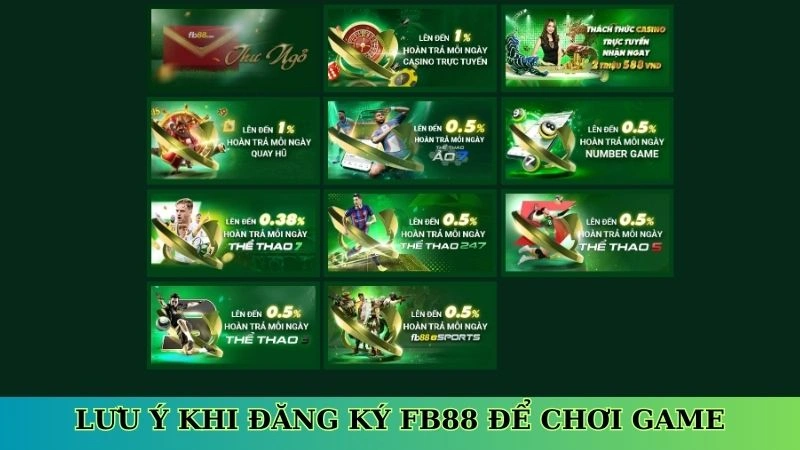 Lưu ý khi đăng ký Fb88 để chơi game